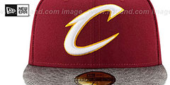 Cavaliers GRIPPING-VIZE Burgundy-Grey Fitted Hat by New Era - 3rd View