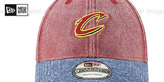 Cavaliers GW RUGGED CANVAS STRAPBACK Burgundy-Navy Hat by New Era - 3rd View