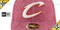 Cavaliers LOW-CROWN FADED Burgundy Fitted Hat by New Era - 3rd View