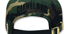 Cavaliers LOW-PRO GOLD METAL BADGE STRAPBACK Camo-Black Hat by Pro Standard - 3rd View