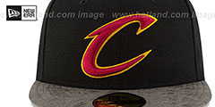 Cavaliers RUSTIC-VIZE Black-Grey Fitted Hat by New Era - 3rd View