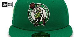 Celtics 17X NBA CHAMPS CITRUS POP Green-Yellow Fitted Hat by New Era - 3rd View