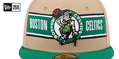 Celtics 2024 NBA DRAFT Camel-Green Fitted Hat by New Era - 3rd View