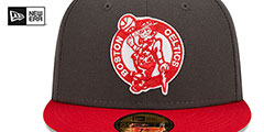 Celtics 2T COLOR PACK Charcoal-Red Fitted Hat by New Era - 3rd View