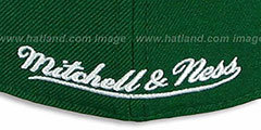 Celtics 2T XL-LOGO Green-Black Fitted Hat by Mitchell and Ness - 3rd View