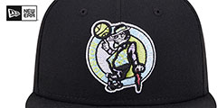 Celtics COLOR PACK SIDE-PATCH Black Fitted Hat by New Era - 3rd View