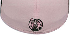 Celtics PINWHEEL Light Pink-Black Fitted Hat by New Era - 3rd View