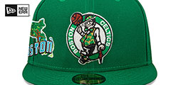 Celtics STATEVIEW Green Fitted Hat by New Era - 3rd View