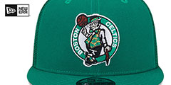 Celtics TEAM-BASIC TRUCKER SNAPBACK Kelly Hat by New Era - 3rd View