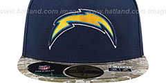 Chargers 2014 SALUTE-TO-SERVICE Navy-Desert Fitted Hat by New Era - 3rd View