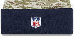 Chargers 2015 SALUTE-TO-SERVICE Knit Beanie Hat by New Era - 3rd View