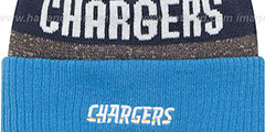 Chargers 2016 STADIUM Blue-Navy-Grey Knit Beanie Hat by New Era - 3rd View