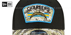 Chargers 2021 SALUTE-TO-SERVICE FLEX Black-Desert Hat by New Era - 3rd View