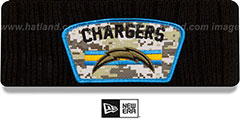 Chargers 2021 SALUTE-TO-SERVICE Knit Beanie Hat by New Era - 3rd View