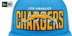 Chargers 2023 NFL DRAFT Blue Fitted Hat by New Era - 3rd View