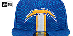 Chargers 2024 NFL SIDELINE Blue Fitted Hat by New Era - 3rd View