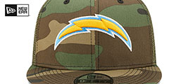 Chargers ARMY CAMO TRUCKER Hat by New Era - 3rd View