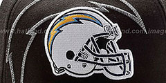 Chargers NFL BLACK-CLASSIC FLEX Hat by New Era - 3rd View