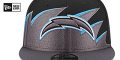 Chargers NFL TIDAL WAVE SNAPBACK Black-Charcoal Hat by New Era - 3rd View