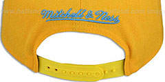 Chargers THROWBACK-BASIC SNAPBACK Gold Hat by Mitchell and Ness - 3rd View