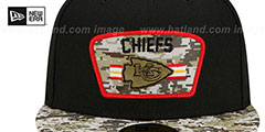 Chiefs 2021 SALUTE-TO-SERVICE Black-Desert Fitted Hat by New Era - 3rd View