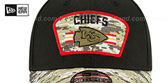 Chiefs 2021 SALUTE-TO-SERVICE FLEX Black-Desert Hat by New Era - 3rd View