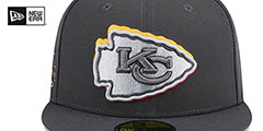 Chiefs 2024 ONSTAGE NFL DRAFT Grey Fitted Hat by New Era - 3rd View