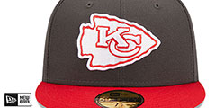 Chiefs 2T COLOR PACK Charcoal-Red Fitted Hat by New Era - 3rd View