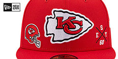 Chiefs MULTI-AROUND Red Fitted Hat by New Era - 3rd View