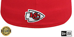 Chiefs NFL LIGATURE Red Fitted Hat by New Era - 3rd View