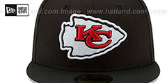 Chiefs NFL TEAM-BASIC Black Fitted Hat by New Era - 3rd View