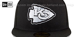 Chiefs NFL TEAM-BASIC Black-White Fitted Hat by New Era - 3rd View