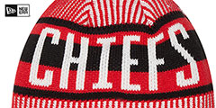 Chiefs STRIPED Knit Beanie Hat by New Era - 3rd View