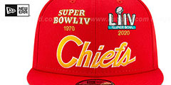 Chiefs SUPER BOWL PATCHES SCRIPT SNAPBACK Red Hat by New Era - 3rd View