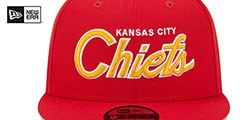 Chiefs TEAM SCRIPT SNAPBACK Red Hat by New Era - 3rd View