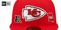 Chiefs TRIPLE THREAT IDENTITY Red Fitted Hat by New Era - 3rd View