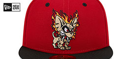 Chihuahuas MILB MARVEL DEFENDERS SIDE-PATCH Red-Black Fitted Hat by New Era - 3rd View