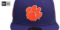 Clemson NCAA TEAM-BASIC SIDE PATCH Purple Fitted Hat by New Era - 3rd View