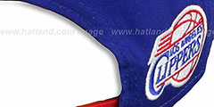 Clippers MARVEL RETRO-SLICE SNAPBACK Royal-Red Hat by New Era - 3rd View