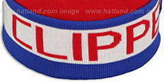 Clippers THE-BUTTON Knit Beanie Hat by Michell and Ness - 3rd View