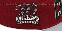 Colgate LACROSSE SUPER-ARCH SNAPBACK Burgundy-Grey Hat by Zephyr - 3rd View