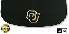 Colorado NCAA BUFFALO TEAM-BASIC Black Fitted Hat by New Era - 3rd View