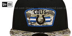 Colts 2021 SALUTE-TO-SERVICE Black-Desert Fitted Hat by New Era - 3rd View