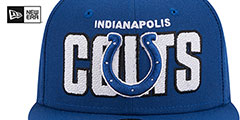 Colts 2023 NFL DRAFT Royal Fitted Hat by New Era - 3rd View