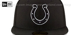 Colts NFL TEAM-BASIC Black-White Fitted Hat by New Era - 3rd View