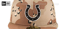 Colts NFL TEAM-BASIC Desert Storm Camo Fitted Hat by New Era - 3rd View