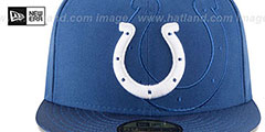 Colts STADIUM SHADOW Royal Fitted Hat by New Era - 3rd View