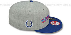 Colts SUPER BOWL V SNAPBACK Grey-Royal Hat by New Era - 3rd View