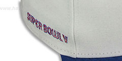 Colts SUPER BOWL V White-Royal Fitted Hat by New Era - 3rd View