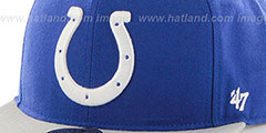 Colts SUPER-SHOT STRAPBACK Royal-Grey Hat by Twins 47 Brand - 3rd View